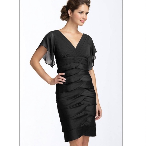 Adrianna Papell Dresses & Skirts - Adrianna Papell Flutter Sleeve Tiered Dress NWT